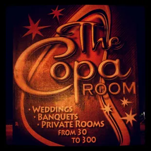 the sign for the venue