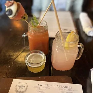 Bloody Mary and fresh lemonade