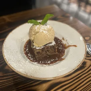 Salted caramel bread pudding