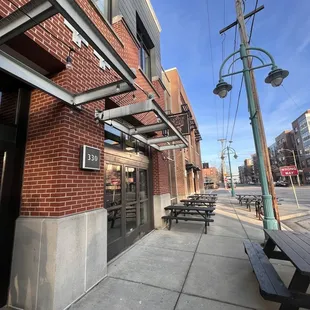 the outside of the building