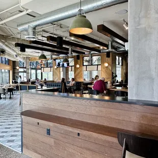 a view of a restaurant from the bar