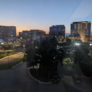 View from window. Plenty of stores and entertainment