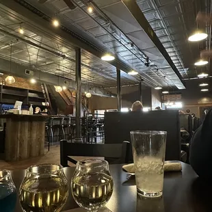 three glasses of wine on a table