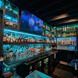 Ambience of backlit bar