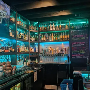 Caption: image of bar with LED lightning