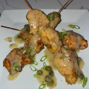 Chicken Picatta Skewers