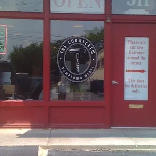 the front door of a restaurant