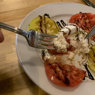 Caprese salad, sans basil