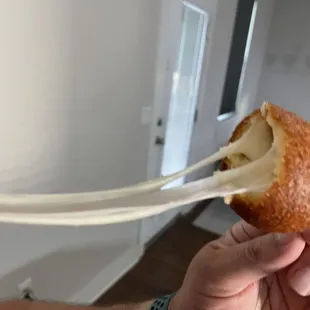 Melted cheese pop. Delicious.