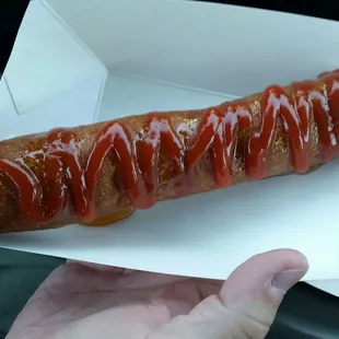 Foot long with ketchup