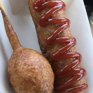 The mini and a cheese ball.