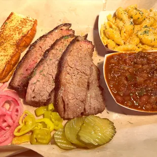 Brisket lunch with 2 side dishes
