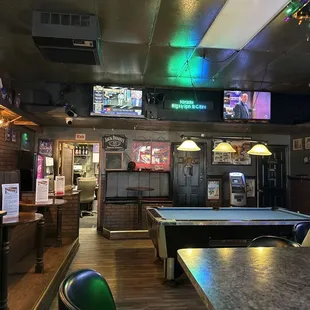 Back area with pool table