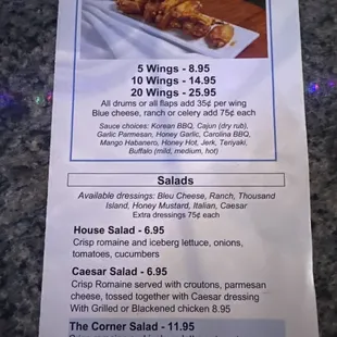 chicken wings and fried chicken
