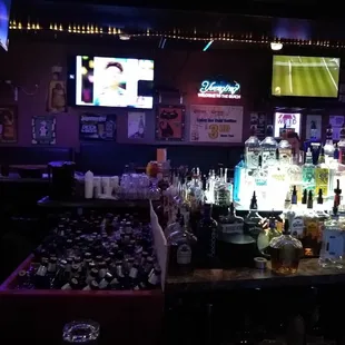 a variety of liquors