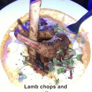 Lamb chops and Grits