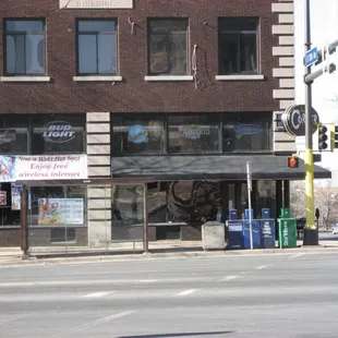 the corner of the street