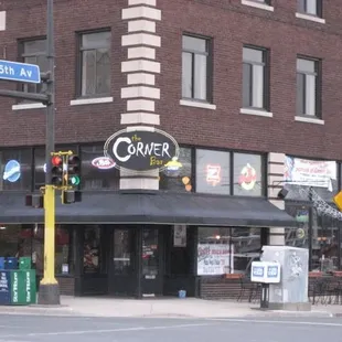 the corner of the street