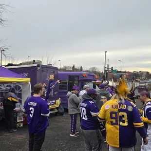 Great tailgating in The Corner Bar parking lot!