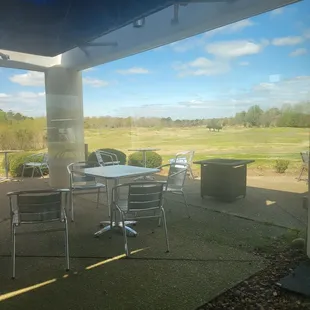 The view outside from our table