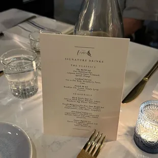 cocktail menu