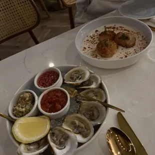 Oysters and scallop
