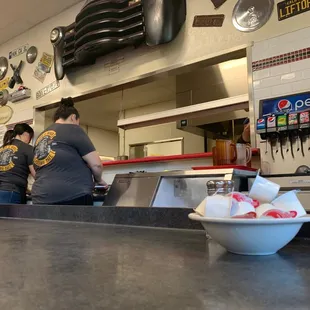 Diner Feel, sitting at the bar.