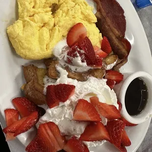 Strawberry crème Waffles