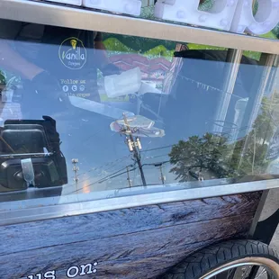 a coffee cart with a cup of coffee