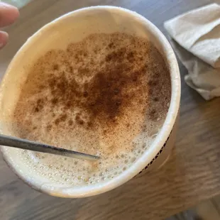 Oat milk half caffeine latte