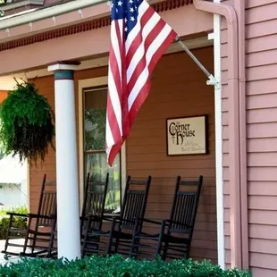 The porch is perfect for reading or hand sewing. Love this place