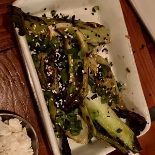 Grilled Bok Choy Ginger and Seasame