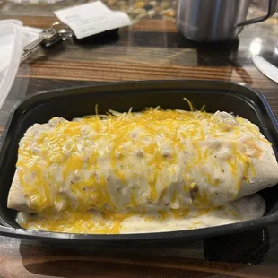 Breakfast Burrito smothered