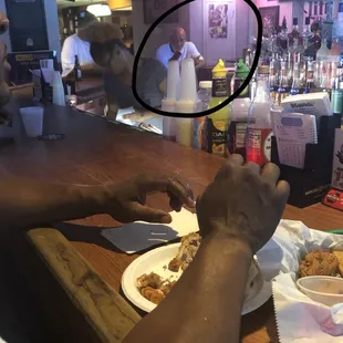 I think this is the owner. He's pretty laid back, chill but always around to make sure things are ok