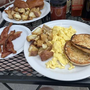 2 Eggs, HFs and English Muffin