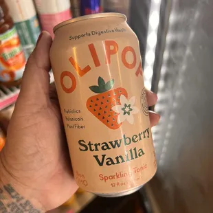 a can of olipo strawberry vanilla