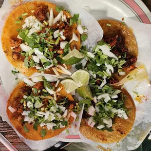 vegan birria and pastor tacos