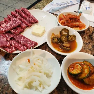 Boneless short ribs (roast gui) &amp; my fave banchans