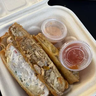 3 types holy crab, tacobella, and in and out with the sauces.