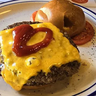 Double Cheeseburger with half a container of pepper.