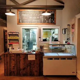 a view of the counter area