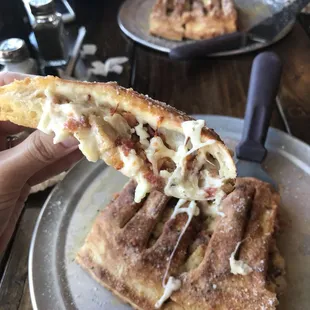 Chicken, bacon, ranch calzone