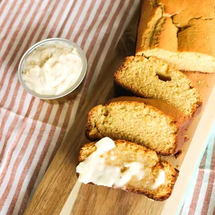 Cornbread with Brown Sugar Butter.