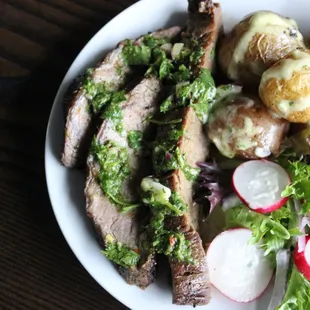 Flank steak and chimichurri