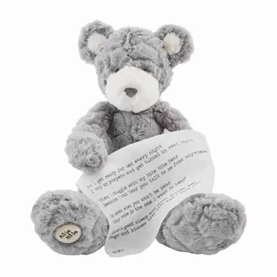 Night Night Bear . Record your voice and send it to that loved one far away Huggable bear holds cotton gauze lovey with poem