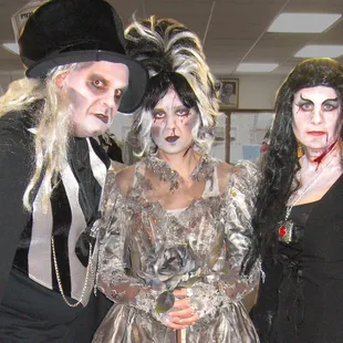 The family that slays together, stays together!  (We do great face painting)