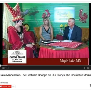 The Queen of The Costume Shoppe was on TV last week! Watch her interview: http://youtu.be/2wgGZPL51a