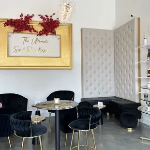 the interior of the salon