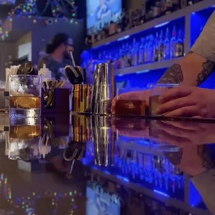 a man sitting at a bar