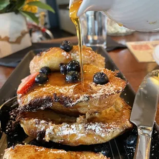 Baked croissant French toast